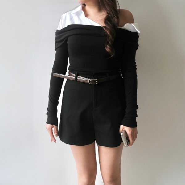 Layered one-sided Offshoulder Top - Image 7