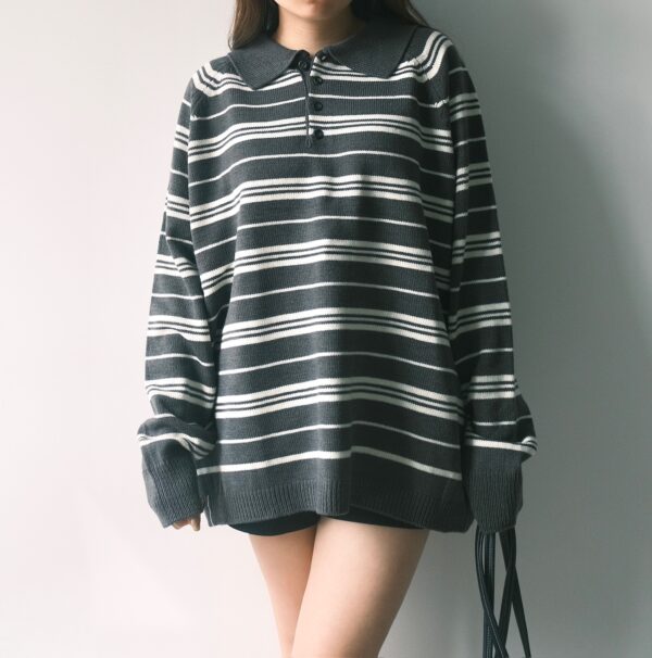 Vintage Polo Stripped Oversized Top