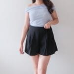 Ribbon-like Off shoulder Top