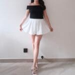 Ribbon-like Off shoulder Top - Image 6