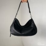 Suede Baguette Shoulder Bag - Small - Image 4