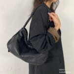 Suede Baguette Shoulder Bag - Small - Image 6