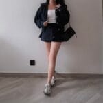 [Premium] Fall’s Navy Ribbon Skorts - Image 2