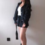 [Premium] Fall’s Navy Ribbon Skorts - Image 3