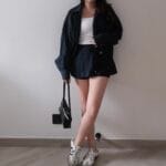 [Premium] Fall’s Navy Ribbon Skorts - Image 4