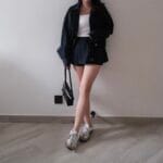 [Premium] Fall’s Navy Ribbon Skorts - Image 5