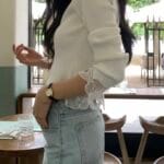 [Premium] Super Pretty Floral Eyelet Wool Cardigan - Image 29