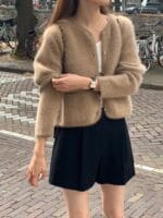 [Premium] OUNCE Angora Gold-Button Cardigan - Image 3