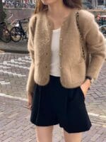 [Premium] OUNCE Angora Gold-Button Cardigan - Image 9