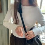 [Premium] OUNCE Boat Neck Rib Crop Tee - Image 16