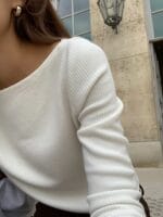 [Premium] OUNCE Boat Neck Rib Crop Tee - Image 17