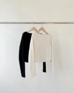 [Premium] OUNCE Boat Neck Rib Crop Tee - Image 18
