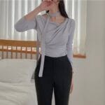 2 Ways Ruffle Wrapped Choker Top - Image 9