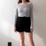 COMEBACK!! Side Ribbons Offshoulder Top