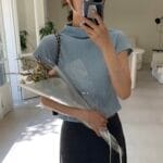 Pleated Mock Neck Crop Top - Image 24