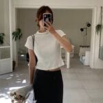 Pleated Mock Neck Crop Top - Image 30