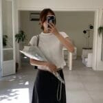 Pleated Mock Neck Crop Top - Image 31