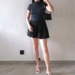 Pleated Mock Neck Crop Top - Image 37