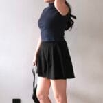 Pleated Mock Neck Crop Top - Image 39