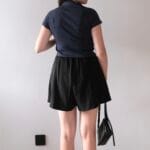 Pleated Mock Neck Crop Top - Image 40