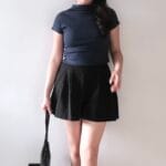 Pleated Mock Neck Crop Top - Image 41