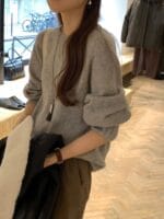 [Premium] OUNCE Racoon Cashmere Knit Sweater - Image 34