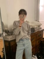 [Premium] OUNCE Racoon Cashmere Knit Sweater - Image 15