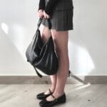 Suede Baguette Shoulder Bag - Large