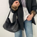 Suede Baguette Shoulder Bag - Large - Image 2