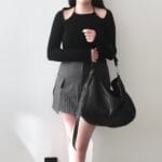 Suede Baguette Shoulder Bag - Large - Image 14