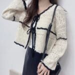 Delicated Broderie Cardigan - Image 2
