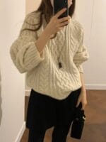 [Premium] OUNCE 100% Wool Mago Cable Knit - Image 2