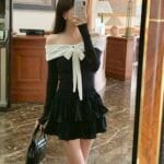 Elegant Ribbon Offshoulder Top - Image 4