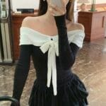 Elegant Ribbon Offshoulder Top - Image 8