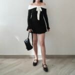 Elegant Ribbon Offshoulder Top - Image 12