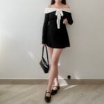 Elegant Ribbon Offshoulder Top - Image 20