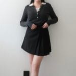 Two Tone Collar Knit - Image 14