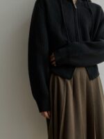 [Premium] Amygrace Hodded Knit Jacket - Image 9