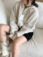 [Premium] Amygrace Hodded Knit Jacket - Image 10