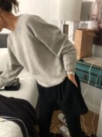 [Premium] OUNCE Racoon Cashmere Knit Sweater - Image 13