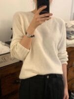 [Premium] OUNCE Racoon Cashmere Knit Sweater - Image 26