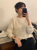 [Premium] OUNCE Racoon Cashmere Knit Sweater - Image 27