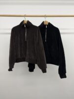 Corduroy Half Zip Polo Top - Image 5