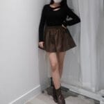 Autumn Stripes Mini Skirt - Image 7