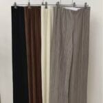 Velvet Pleated Wide Legs Pants