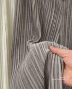 Velvet Pleated Wide Legs Pants - Image 2