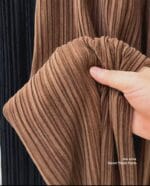 Velvet Pleated Wide Legs Pants - Image 3