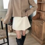 Gold Buttons Cropped Jacket - Image 22