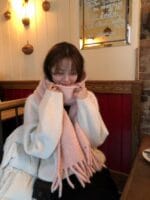 [Premium] OUNCE Fluffy Alpaca Buckle Muffler