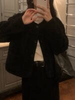 [Premium] Boucle Cloudy Teddy Coat - Image 11